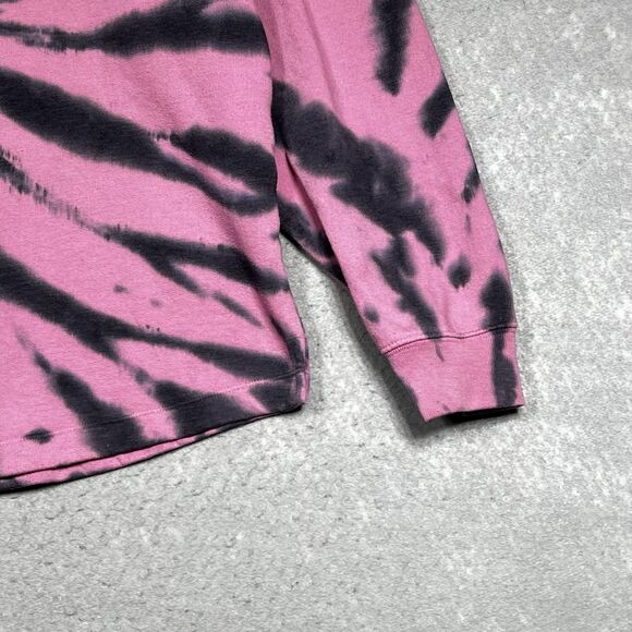 PINK Victorias Secret Sweater Womens Small Dahlia Print Varsity Crew Jacket Top - Picture 7 of 12